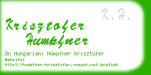 krisztofer humpfner business card